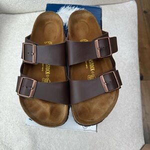 Birkenstock Arizona unisex brown leather sandal